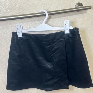 ZARA Vegan Leather Mini Skort